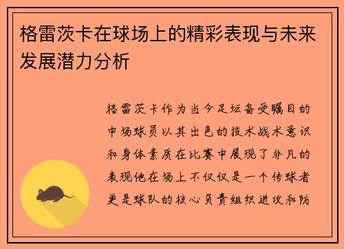格雷茨卡在球场上的精彩表现与未来发展潜力分析